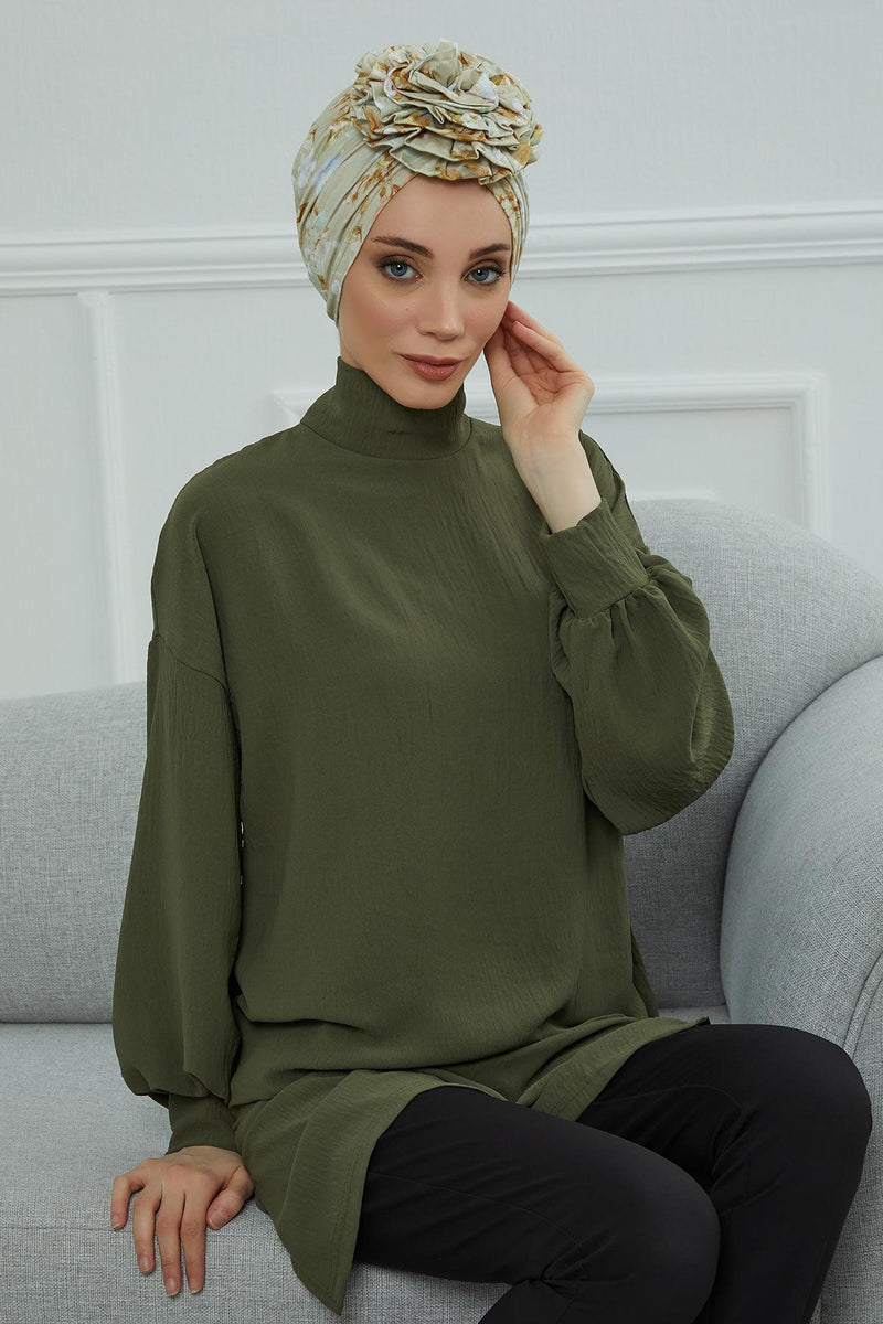 Fashionable High Quality Instant Turban Scarf Head Wrap made from Combed Cotton, Chemo Headwear with Beautiful Rose Patterns,B-21YD