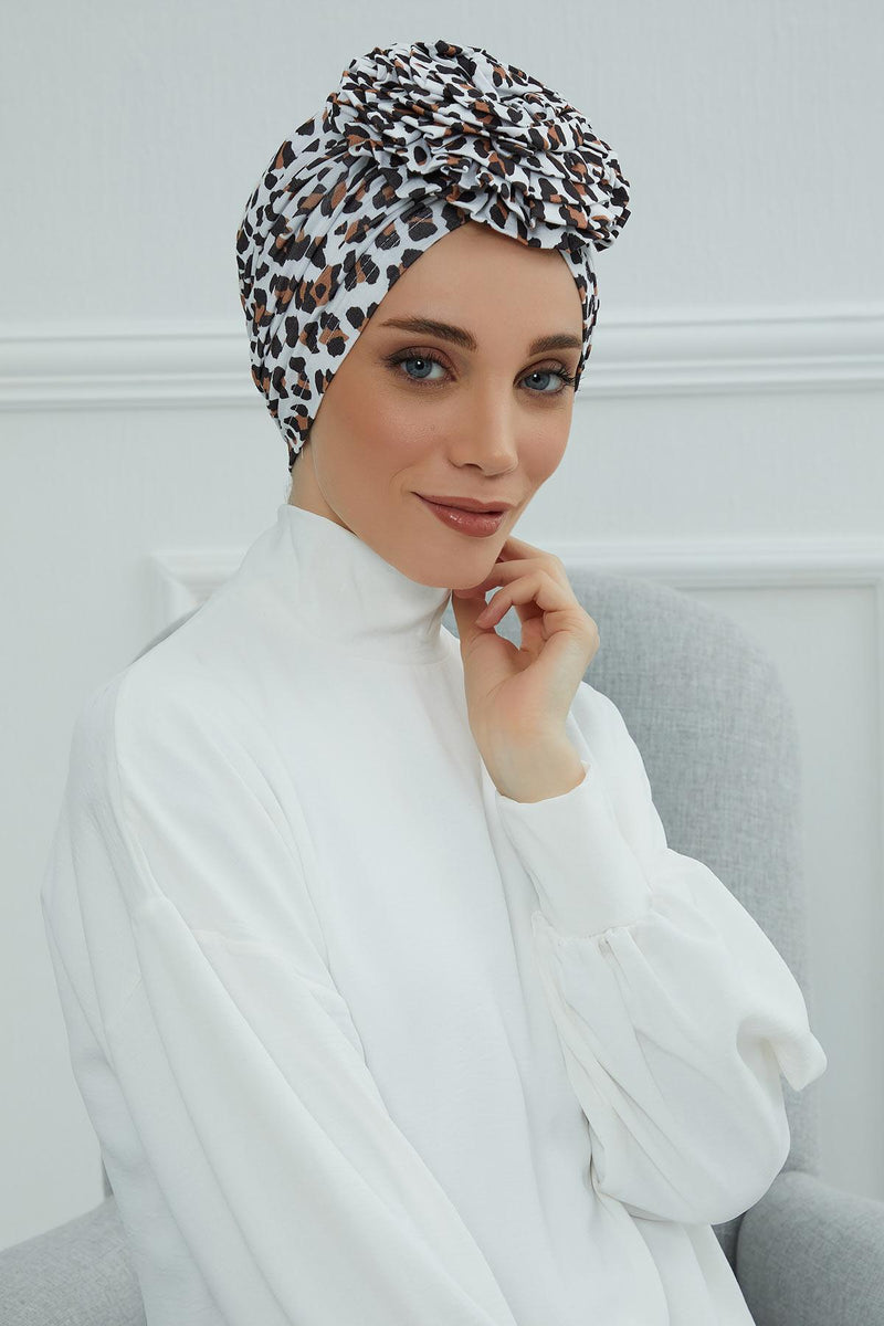 Fashionable High Quality Instant Turban Scarf Head Wrap made from Combed Cotton, Chemo Headwear with Beautiful Rose Patterns,B-21YD