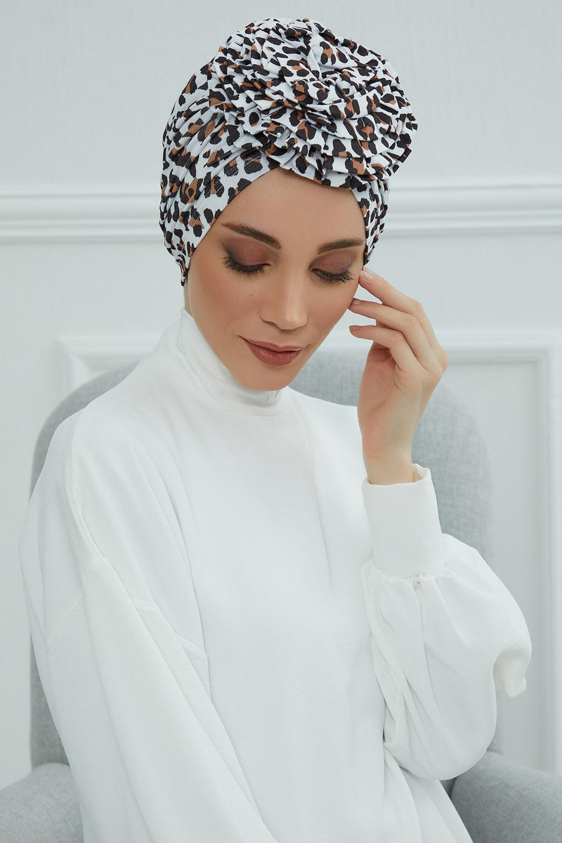 Fashionable High Quality Instant Turban Scarf Head Wrap made from Combed Cotton, Chemo Headwear with Beautiful Rose Patterns,B-21YD