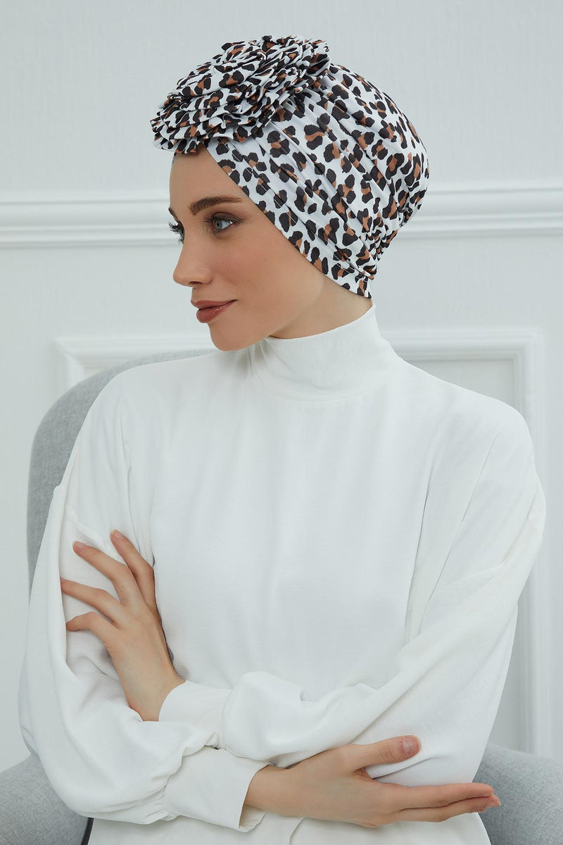 Fashionable High Quality Instant Turban Scarf Head Wrap made from Combed Cotton, Chemo Headwear with Beautiful Rose Patterns,B-21YD