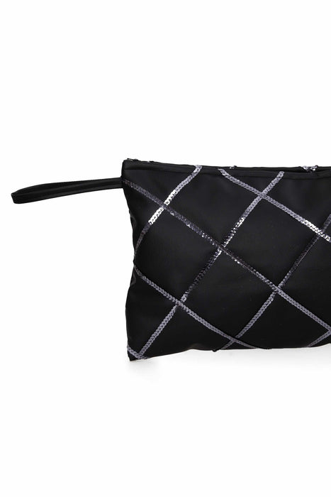 حقيبة يد جلدية عصرية مع خطوط Palette، حقيبة يد جلدية مطرزة للمناسبات الخاصة، حقيبة يد نسائية جلدية عالية الجودة، CE-22