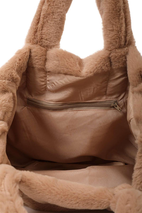 Faux Fur Plush Stylish Handbag for Women,CE-3
