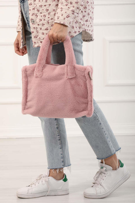 Faux Fur Plush Stylish Handbag for Women,CE-3