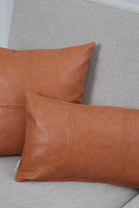 غطاء وسادة من الجلد الصناعي مقاس 18 × 18 بوصة، غطاء وسادة لامع بتصميم عصري، غطاء وسادة جميل صلب للأريكة، K-142