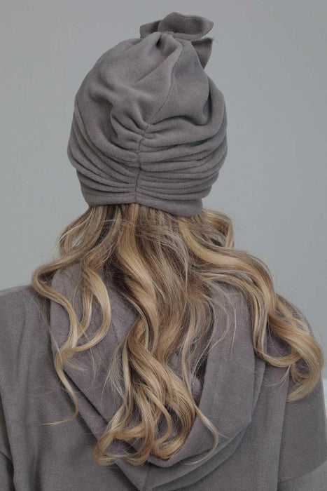 Fleece Bonnet Cap Turban Head Wrap for Women,B-62