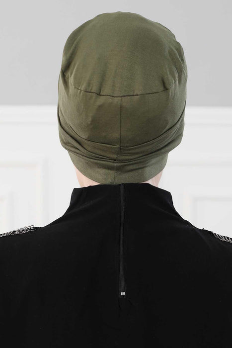 قبعة عمامة مرنة فورية للنساء، غطاء رأس قطني عالي الجودة بلون سادة، غطاء رأس خفيف الوزن للعلاج الكيميائي للسرطان، B-34