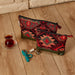 Floral Pattern Tiny Handbag Vanity Bag Toiletry Bag for Women,CMK-4A Pattern 1 - Petrol Green