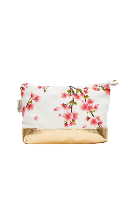 حقيبة يد صغيرة بنمط الأزهار حقيبة أدوات الزينة للنساء، CMK-4A