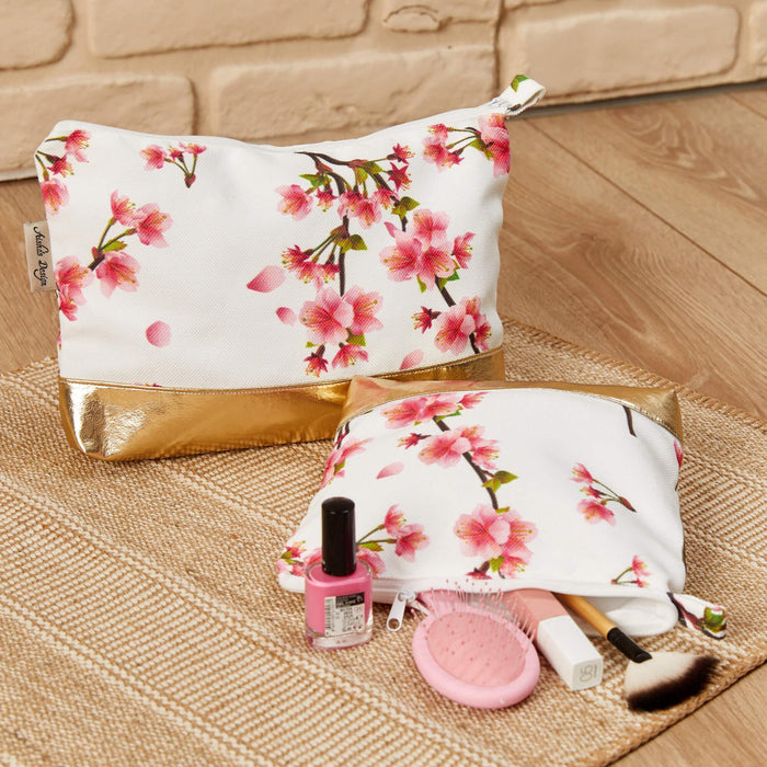 Floral Pattern Tiny Handbag Vanity Bag Toiletry Bag for Women,CMK-4A Pattern 1 - Petrol Green