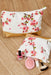 Floral Pattern Tiny Handbag Vanity Bag Toiletry Bag for Women,CMK-4A Pattern 1 - Petrol Green
