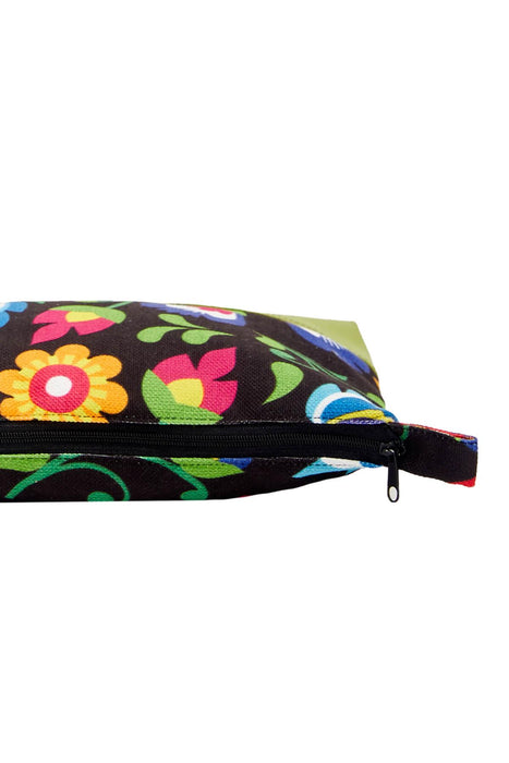حقيبة يد صغيرة بنمط الأزهار حقيبة أدوات الزينة للنساء، CMK-4A