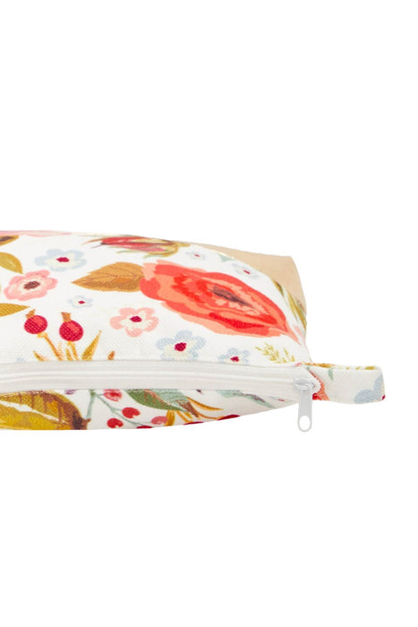 Floral Pattern Tiny Handbag Vanity Bag Toiletry Bag for Women,CMK-4A Suzani Pattern 29 - Gold