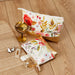 Floral Pattern Tiny Handbag Vanity Bag Toiletry Bag for Women,CMK-4A Suzani Pattern 29 - Gold
