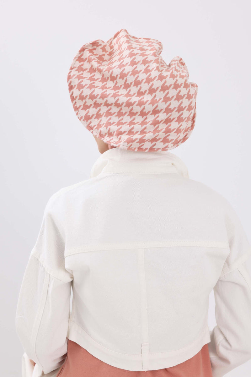 French-Style Winter Turban Headwrap, Houndstooth & Leopard Printed Women Winter Turban, Elegant French-Influenced Winter Headwrap,B-79