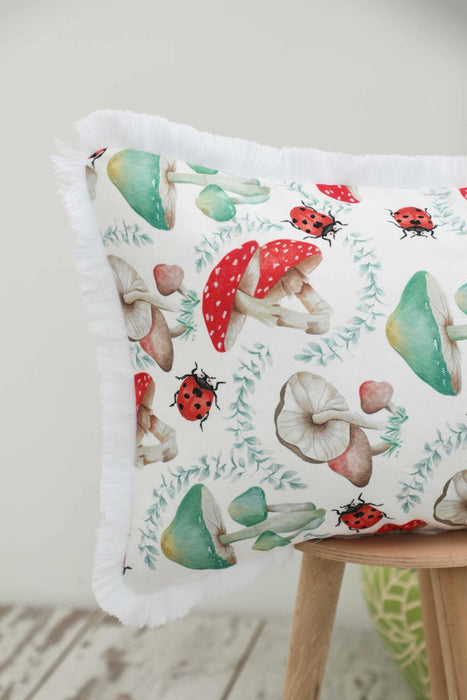 Fringe Border Decorative Pillow Cover with Many Pattern Options, Colorful Home Decor Cushion with Bold Patterns,K-405