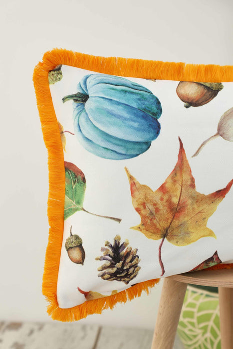 Fringe Border Decorative Pillow Cover with Many Pattern Options, Colorful Home Decor Cushion with Bold Patterns,K-405