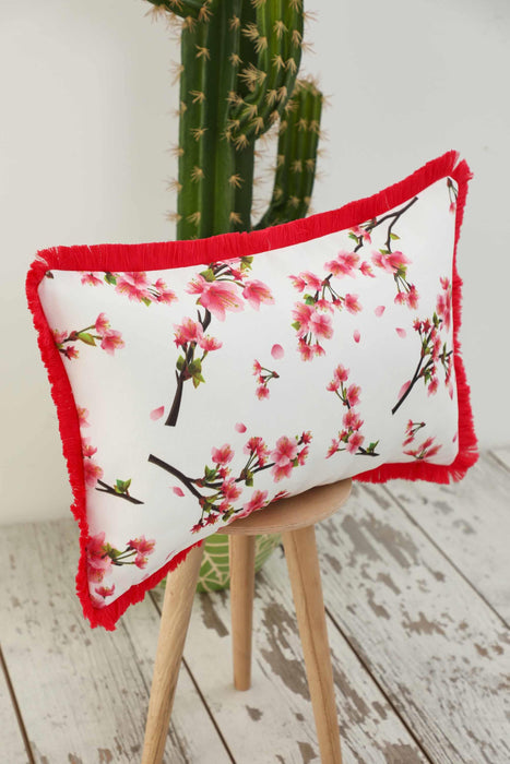 Fringe Border Decorative Pillow Cover with Many Pattern Options, Colorful Home Decor Cushion with Bold Patterns,K-405