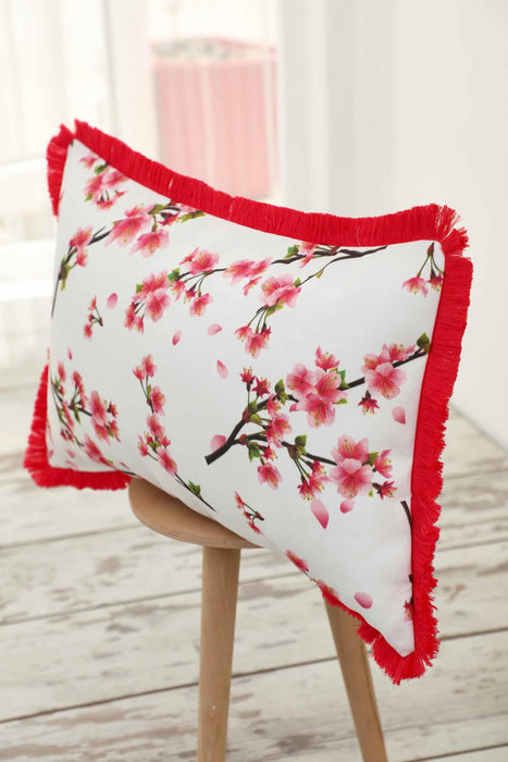 Fringe Border Decorative Pillow Cover with Many Pattern Options, Colorful Home Decor Cushion with Bold Patterns,K-405
