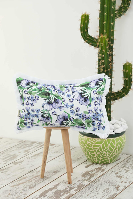Fringe Border Decorative Pillow Cover with Many Pattern Options, Colorful Home Decor Cushion with Bold Patterns,K-405