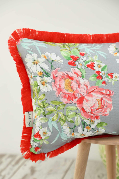 Fringe Border Decorative Pillow Cover with Many Pattern Options, Colorful Home Decor Cushion with Bold Patterns,K-405