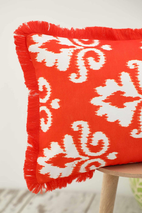 Fringe Border Decorative Pillow Cover with Many Pattern Options, Colorful Home Decor Cushion with Bold Patterns,K-405