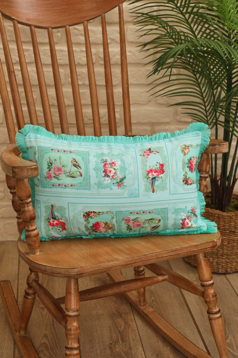 Fringe Border Decorative Pillow Cover with Many Pattern Options, Colorful Home Decor Cushion with Bold Patterns,K-405