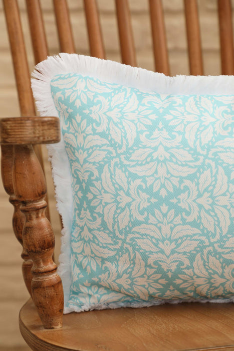 Fringe Border Decorative Pillow Cover with Many Pattern Options, Colorful Home Decor Cushion with Bold Patterns,K-405