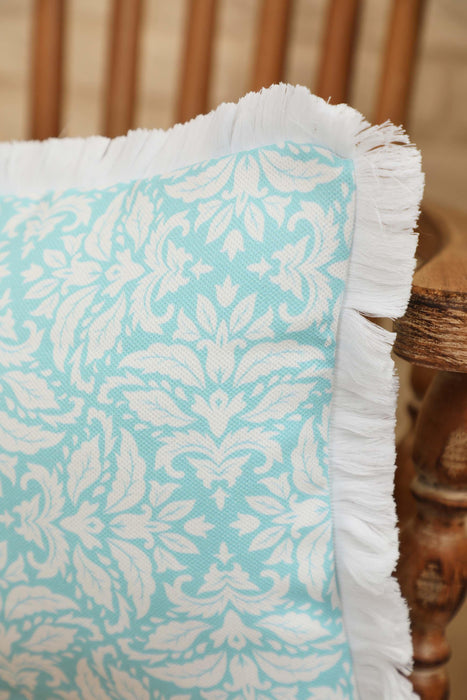 Fringe Border Decorative Pillow Cover with Many Pattern Options, Colorful Home Decor Cushion with Bold Patterns,K-405