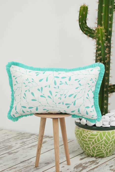 Fringe Border Decorative Pillow Cover with Many Pattern Options, Colorful Home Decor Cushion with Bold Patterns,K-405