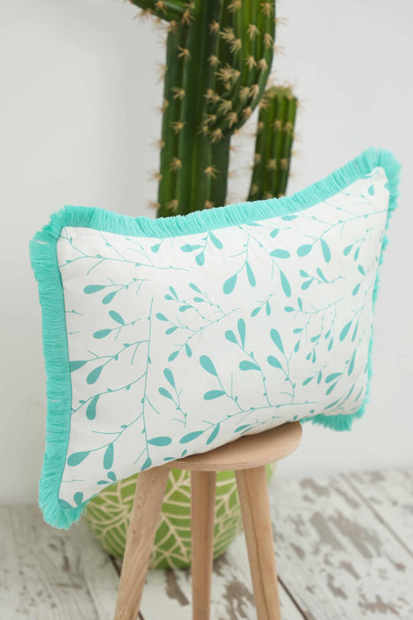 Fringe Border Decorative Pillow Cover with Many Pattern Options, Colorful Home Decor Cushion with Bold Patterns,K-405