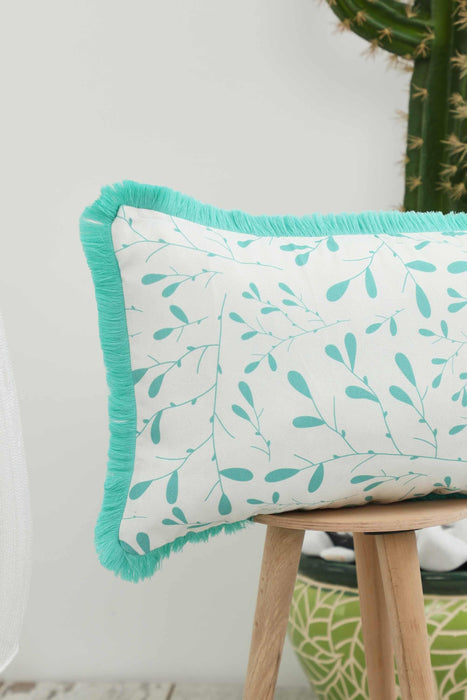Fringe Border Decorative Pillow Cover with Many Pattern Options, Colorful Home Decor Cushion with Bold Patterns,K-405