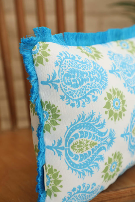 Fringe Border Decorative Pillow Cover with Many Pattern Options, Colorful Home Decor Cushion with Bold Patterns,K-405