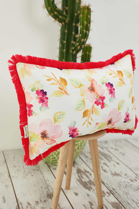 Fringe Border Decorative Pillow Cover with Many Pattern Options, Colorful Home Decor Cushion with Bold Patterns,K-405