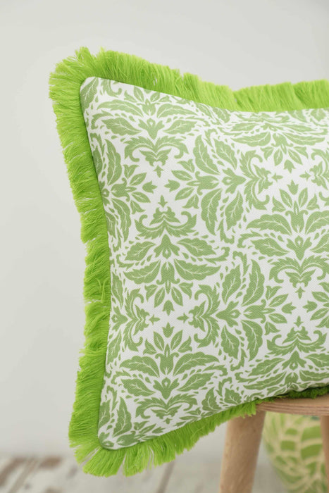 Fringe Border Decorative Pillow Cover with Many Pattern Options, Colorful Home Decor Cushion with Bold Patterns,K-405