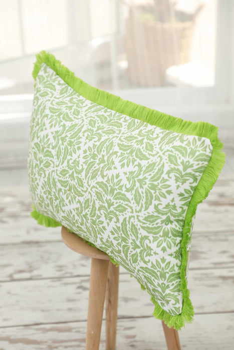 Fringe Border Decorative Pillow Cover with Many Pattern Options, Colorful Home Decor Cushion with Bold Patterns,K-405