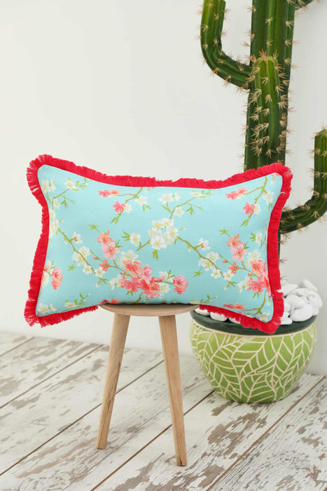 Fringe Border Decorative Pillow Cover with Many Pattern Options, Colorful Home Decor Cushion with Bold Patterns,K-405