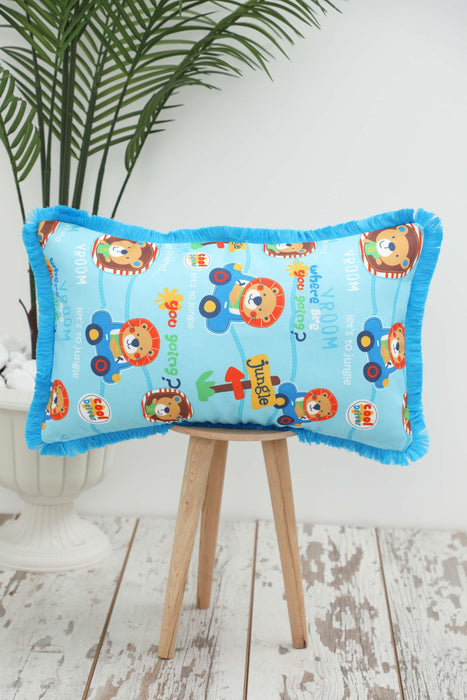 Fringe Border Decorative Pillow Cover with Many Pattern Options, Colorful Home Decor Cushion with Bold Patterns,K-405