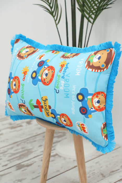 Fringe Border Decorative Pillow Cover with Many Pattern Options, Colorful Home Decor Cushion with Bold Patterns,K-405