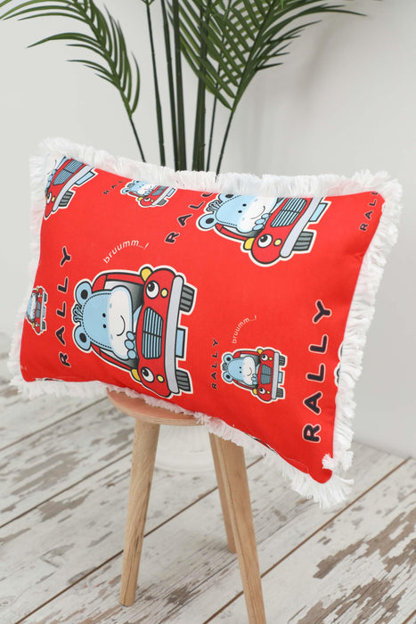 Fringe Border Decorative Pillow Cover with Many Pattern Options, Colorful Home Decor Cushion with Bold Patterns,K-405