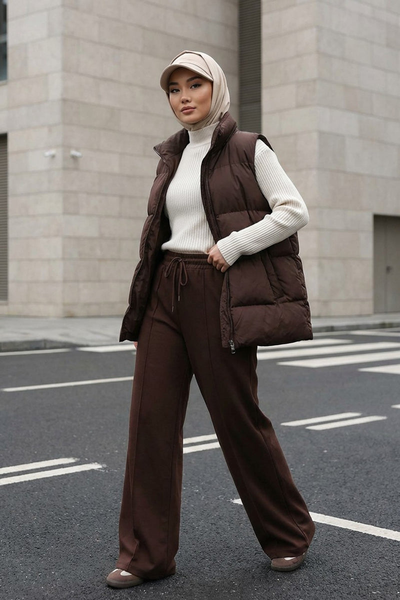 Full Coverage Bonnet Hijab with Visor, Ready to Wear Modest Visor Underscarf Bonnet with Neck Cover for All Seasons,B-88O