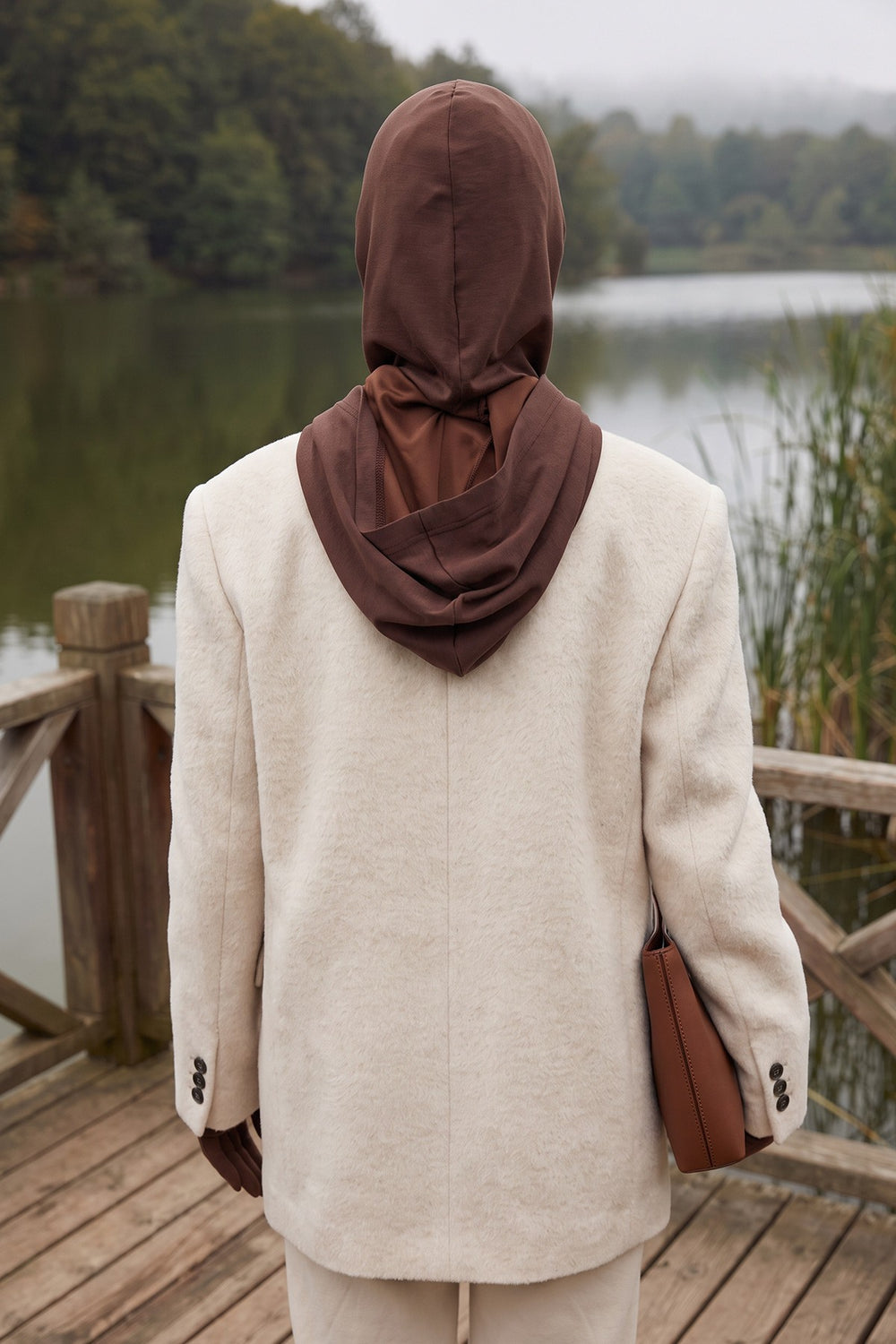 Full Coverage Bonnet Hijab with Visor, Ready to Wear Modest Visor Underscarf Bonnet with Neck Cover for All Seasons,B-88O