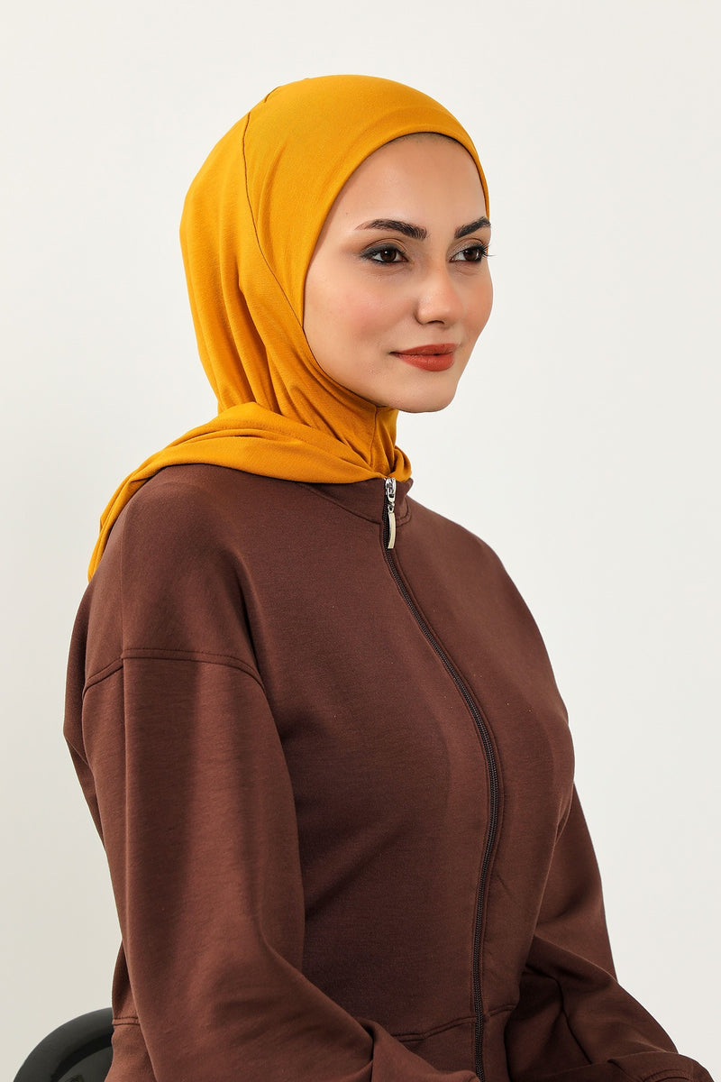 Full Coverage Instant Cotton Bonnet for Women, Ready-to-Wear Hijab Bonnet with Neck Coverage,B-89P