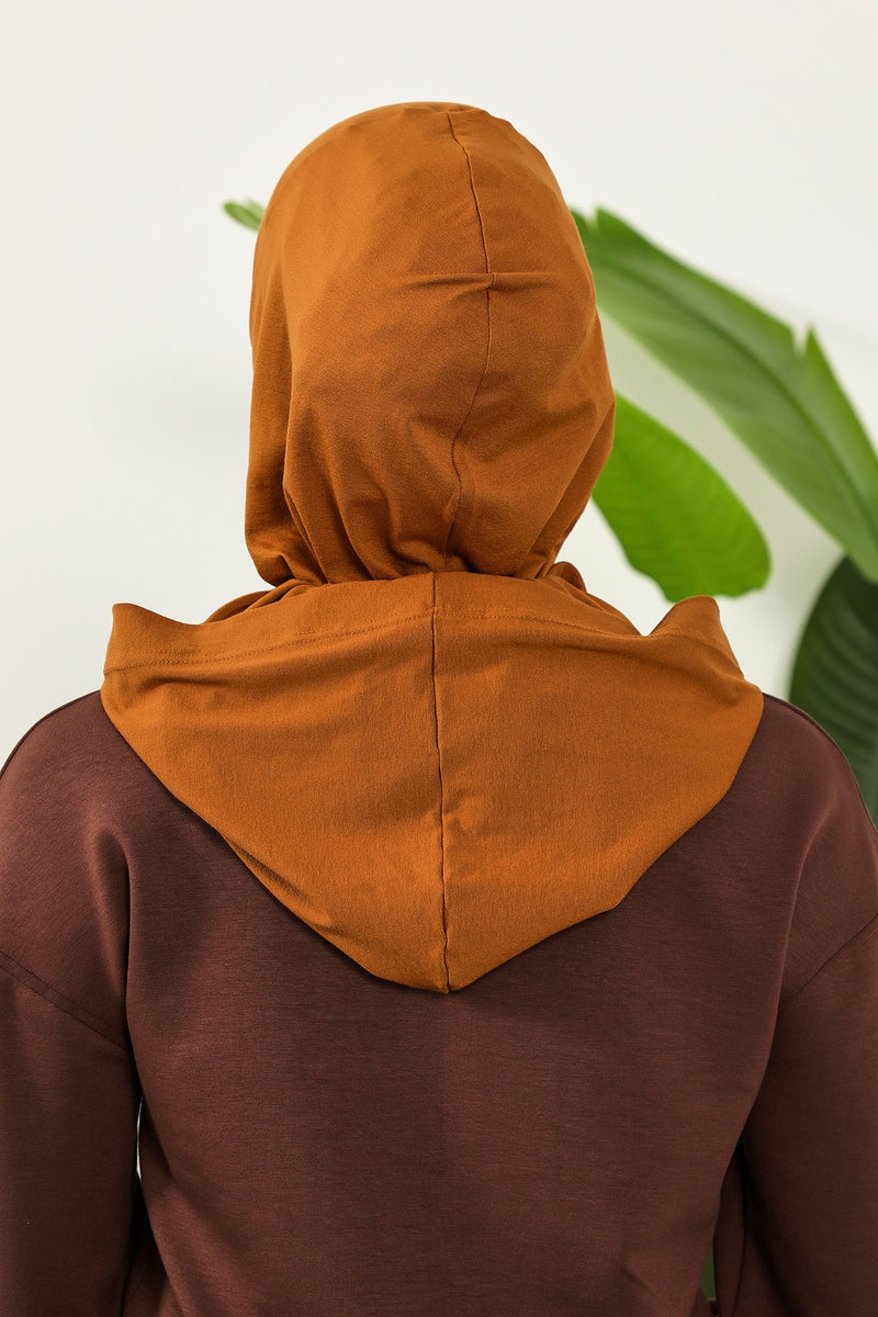 Full Coverage Instant Cotton Bonnet for Women, Ready-to-Wear Hijab Bonnet with Neck Coverage,B-89P