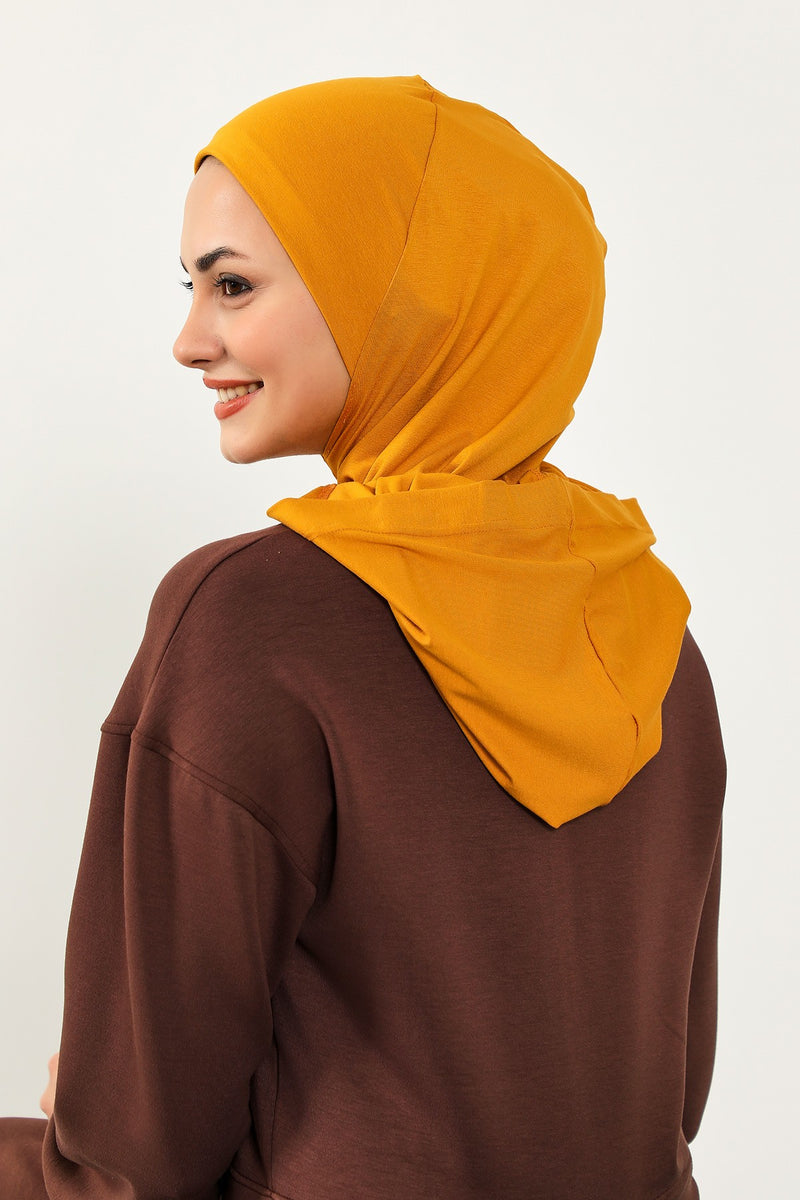 Full Coverage Instant Cotton Bonnet for Women, Ready-to-Wear Hijab Bonnet with Neck Coverage,B-89P
