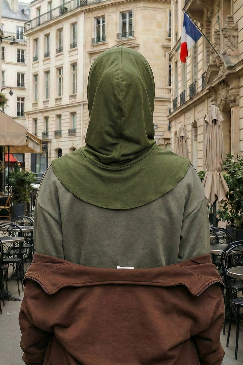 Full Coverage Instant Cotton Bonnet for Women, Ready-to-Wear Hijab Bonnet with Neck Coverage,B-89P