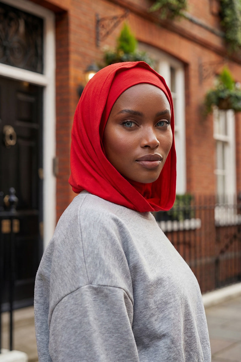 Full Coverage Instant Cotton Bonnet for Women, Ready-to-Wear Hijab Bonnet with Neck Coverage,B-89P