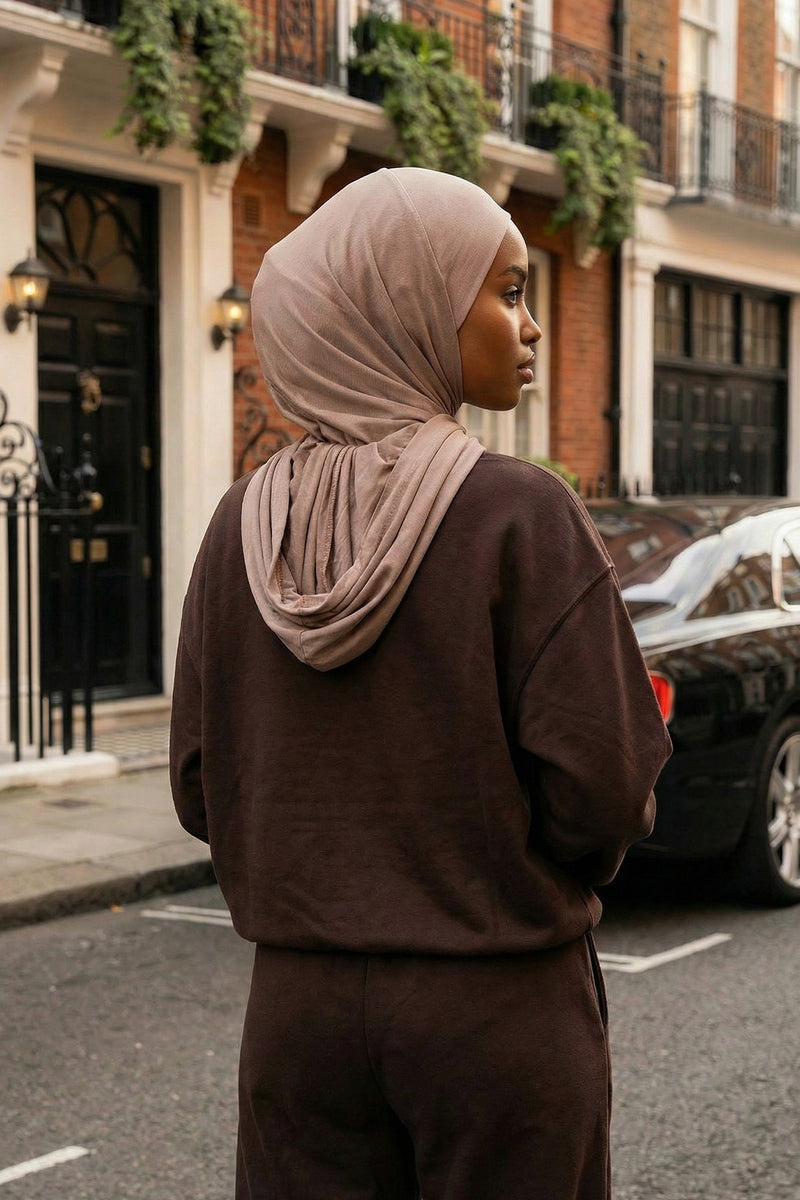 Full Coverage Instant Cotton Bonnet for Women, Ready-to-Wear Hijab Bonnet with Neck Coverage,B-89P