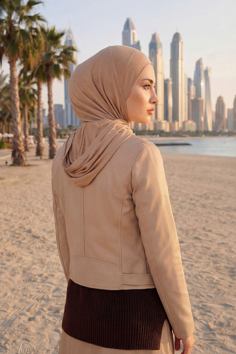 Full Coverage Instant Cotton Bonnet for Women, Ready-to-Wear Hijab Bonnet with Neck Coverage,B-89P