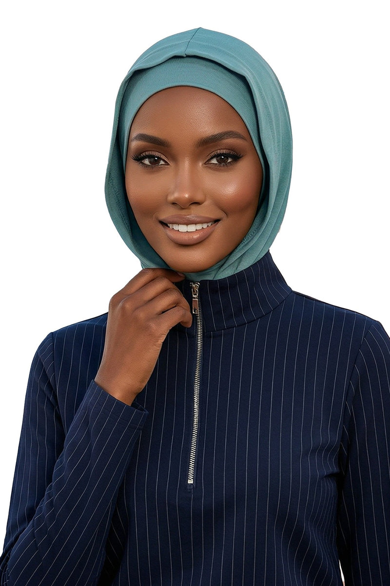 Full Coverage Instant Cotton Bonnet for Women, Ready-to-Wear Hijab Bonnet with Neck Coverage,B-89P