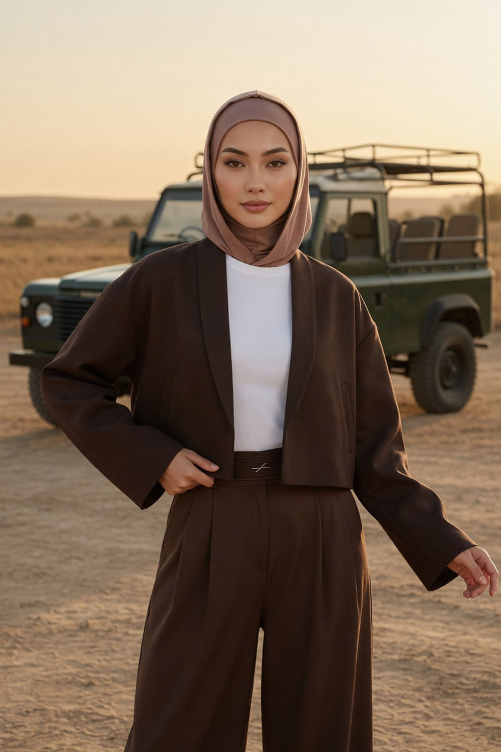 Full Coverage Instant Cotton Bonnet for Women, Ready-to-Wear Hijab Bonnet with Neck Coverage,B-89P Mink